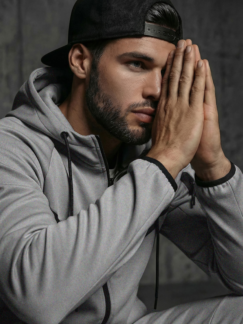 Moška trenirka siva OZONEE JS/8C1966/2