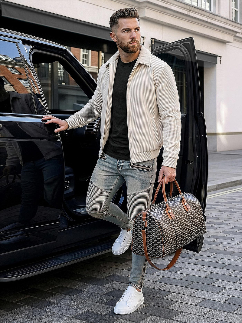 Moške Kavbojke modre OZONEE O/EM8886Z