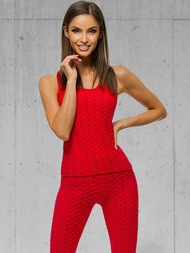 Ženski dvodelni komplet trenirka rdeči OZONEE JS/YW88037/5