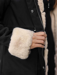 Ženska zimska jakna črna OZONEE JS/M763/392Z