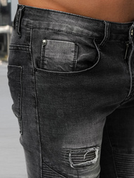 Moške kavbojke črne OZONEE NB/MP0142NZ