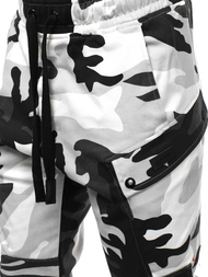 Moške hlače chino jogger črno-bele OZONEE O/11103