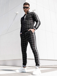 Komplet moški - jakna in hlače chino črni OZONEE DJ/5547