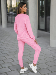 Ženski trenirka iz velurja praškasto roza OZONEE O/8C1173/38