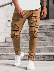 Moške hlače chino jogger camel OZONEE G/2787