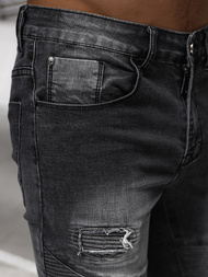 Moške kavbojke črne OZONEE NB/MP0142N