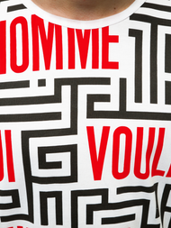 Moška majica bela OZONEE JS/KS2020Z