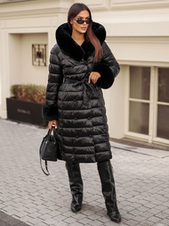 Ženski plašč črni OZONEE JS/5M3160/392Z