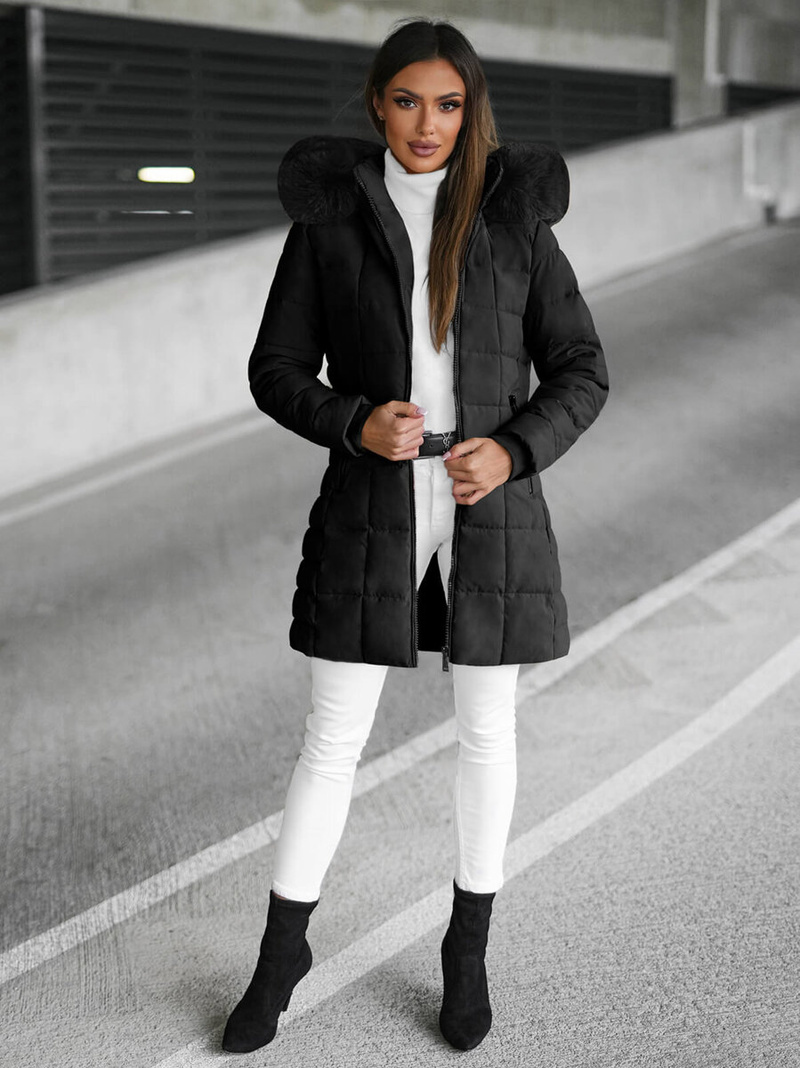 Ženska jakna črna OZONEE JS/16M9119/392Z