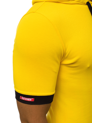 Moška majica s kapuco rumena OZONEE O/1273Z