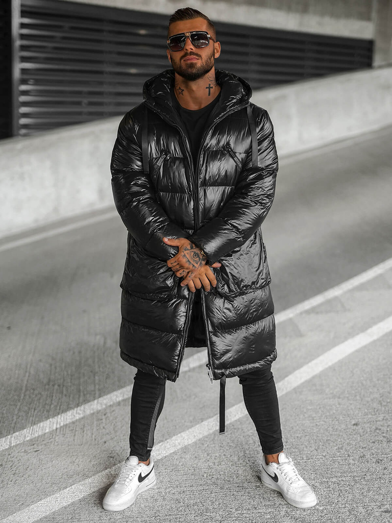 Moška zimska jakna črna OZONEE O/M3205Z