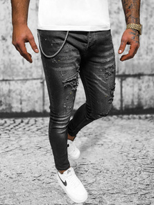 Moške kavbojke Črne OZONEE O/MB465