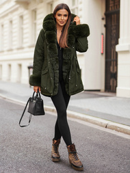 Ženska zimska jakna zelena OZONEE JS/16M9062/136Z