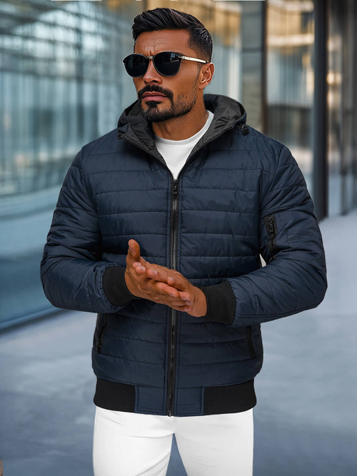 Moška jakna mornarsko modra OZONEE JS/MY13Z