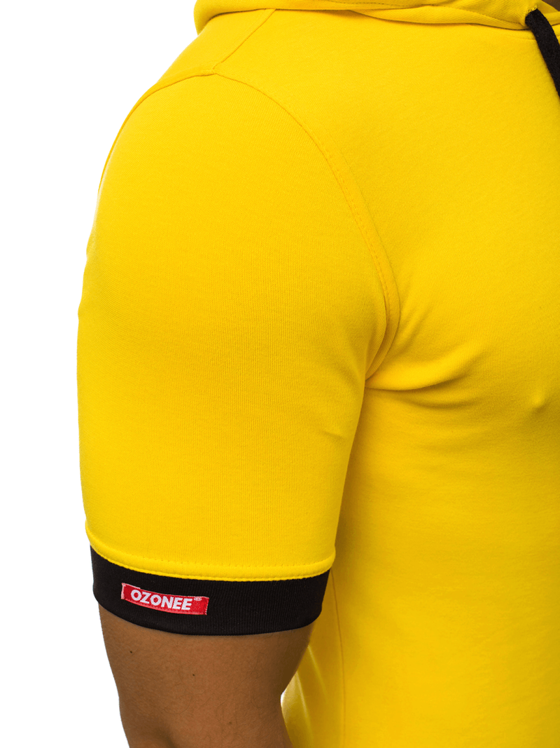 Moška majica s kapuco rumena OZONEE O/1273Z
