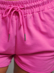 Ženske kratke hlače temno-roza OZONEE JS/8K1256/19