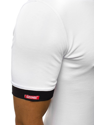 Moška majica s kapuco bela OZONEE O/1273Z