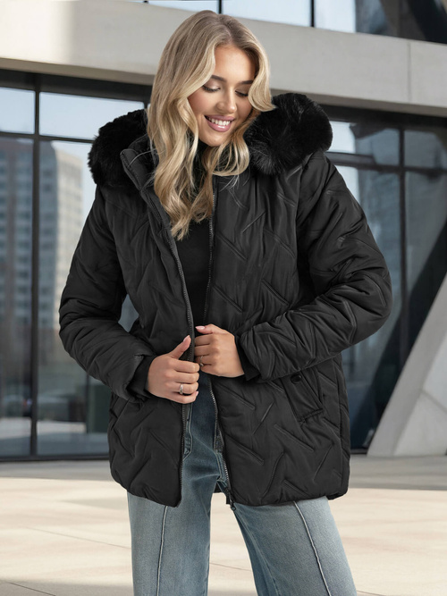 Ženska jakna črna OZONEE JS/16M9296/392