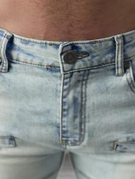 Moške kavbojke Svetlomodre OZONEE O/EM8889