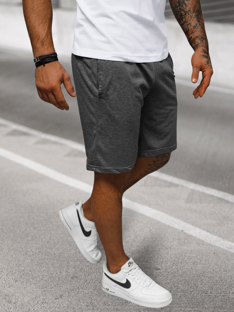 Moške športne kratke hlače grafitne OZONEE JS/8K100/5Z