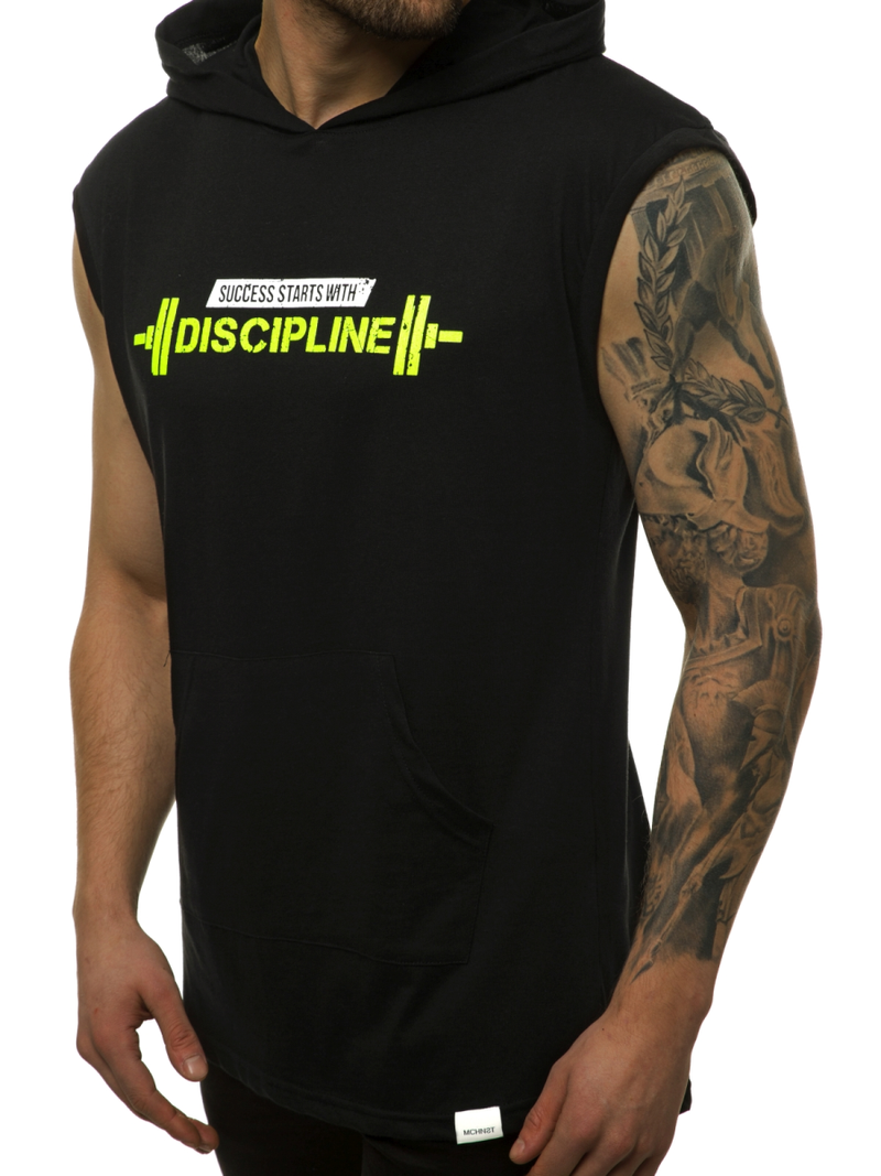 Moška majica brez rokavov črno-rumena OZONEE MACH/M1211