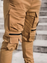 Moške hlače chino jogger camel OZONEE G/2787
