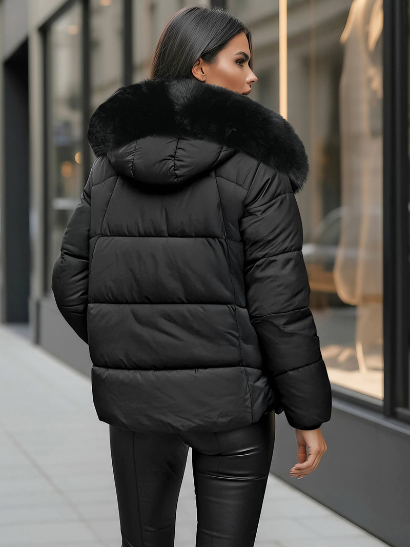 Ženska jakna črna OZONEE O/16M9179/392