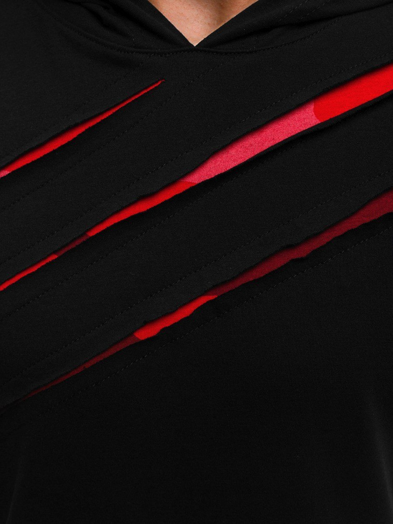 Moška majica črno-rdeča OZONEE A/1185Z