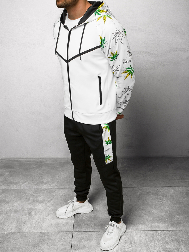 Moška trenirka bela OZONEE O/HM703Z