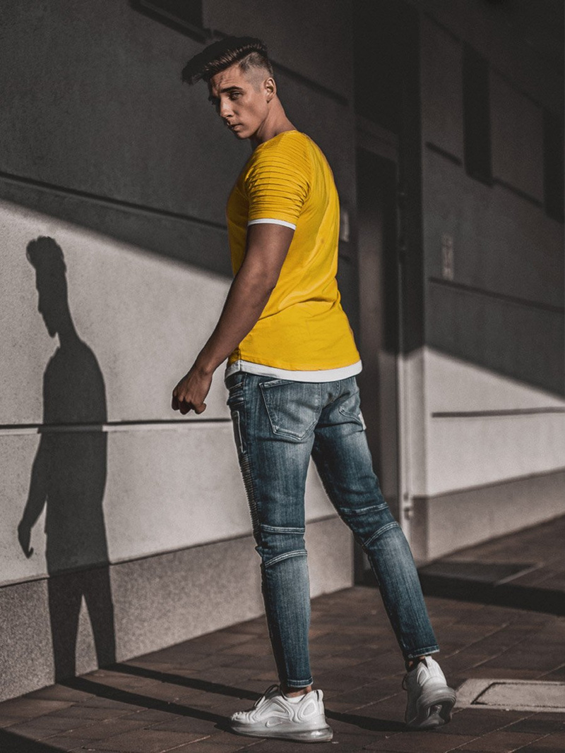 Moške kavbojke jogger modre OZONEE O/B4925