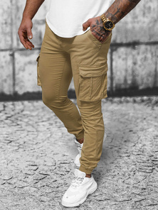 Moške Hlače Chino Jogger Bež OZONEE NB/MP0202K