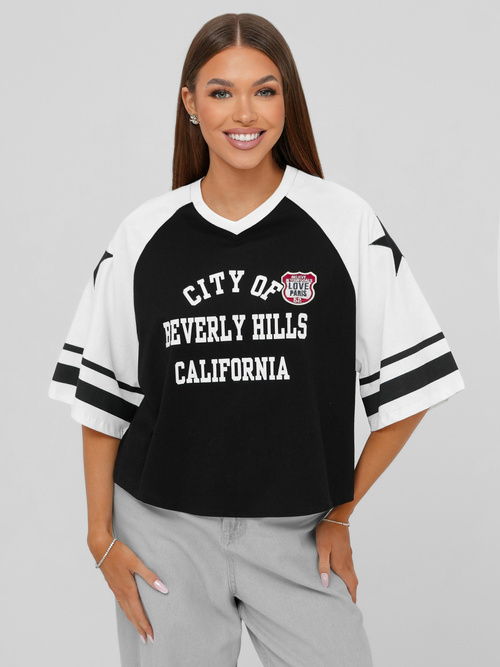 Ženska majica črna OZONEE JS/R62493