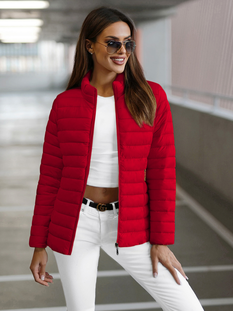 Ženska jakna rdeča OZONEE JS/16M9111/270Z