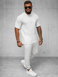 Moške športne hlače bele OZONEE O/K960SP