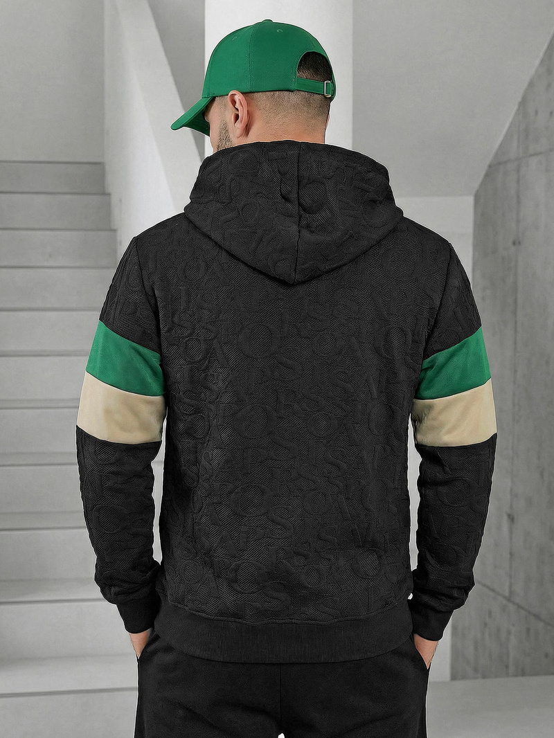 Moška jopa s kapuco črna OZONEE JS/3B578