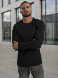 Moška majica z dolgimi rokavi črna OZONEE JS/DB71/1