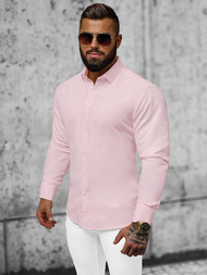 Elegantna moška srajca svetlo roza OZONEE O/V23