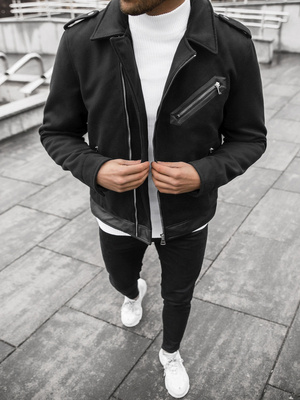 Moška prehodna jakna črna OZONEE JS/M15501