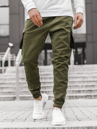 Moške hlače jogger zelene OZONEE A/705