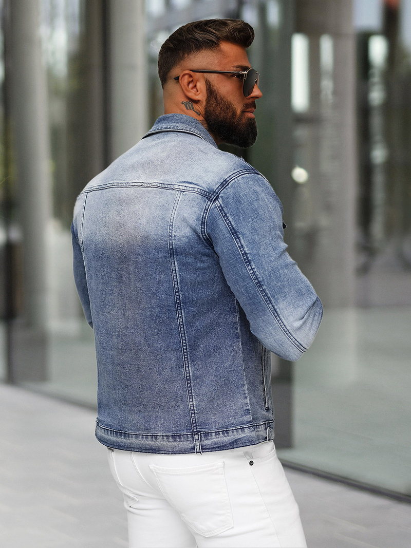 Moška jeans jakna modra OZONEE NB/MJ522B