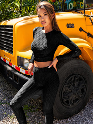 Ženski dvodelni komplet trenirka črni OZONEE O/22060Z