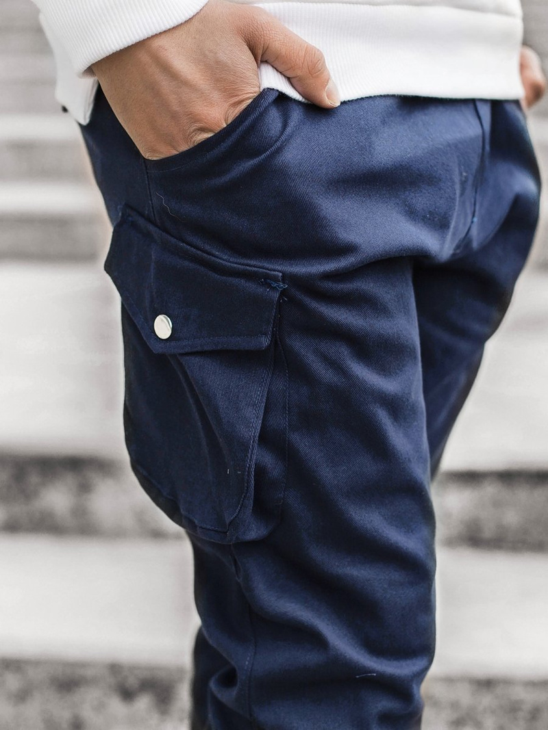 Moške hlače jogger mornarsko modre OZONEE A/705