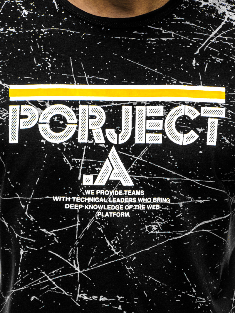 Moška majica črna OZONEE JS/SS10917