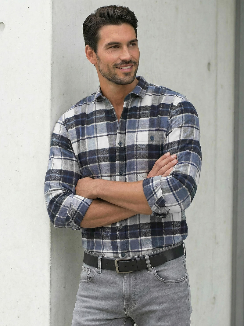 Moška srajca modra OZONEE V/V175Z