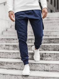 Moške hlače jogger mornarsko modre OZONEE A/705