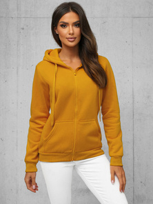Ženska jopa z zadrgo in kapuco camel OZONEE JS/W03Z