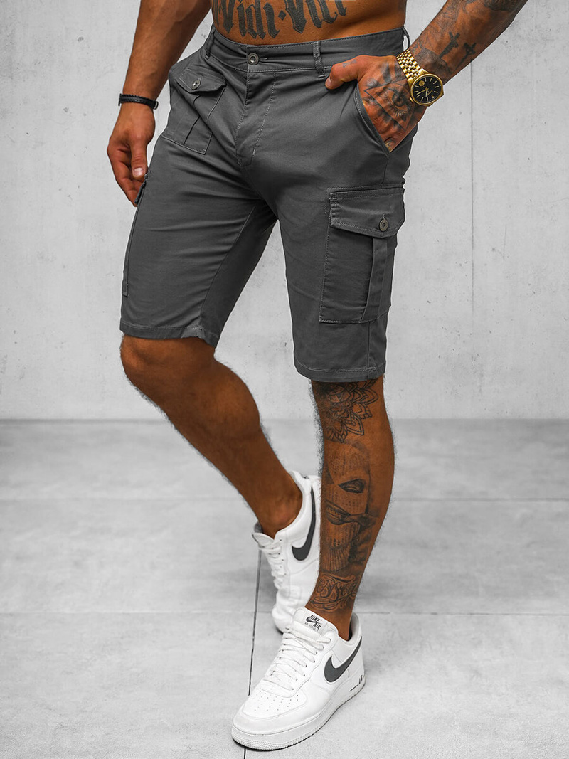 Moške Kratke Hlače Chino Grafitne OZONEE NB/MP0188GS
