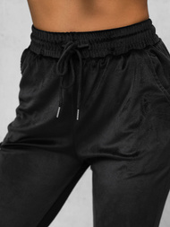 Ženski trenirka iz velurja črna OZONEE JS/35C1612/3