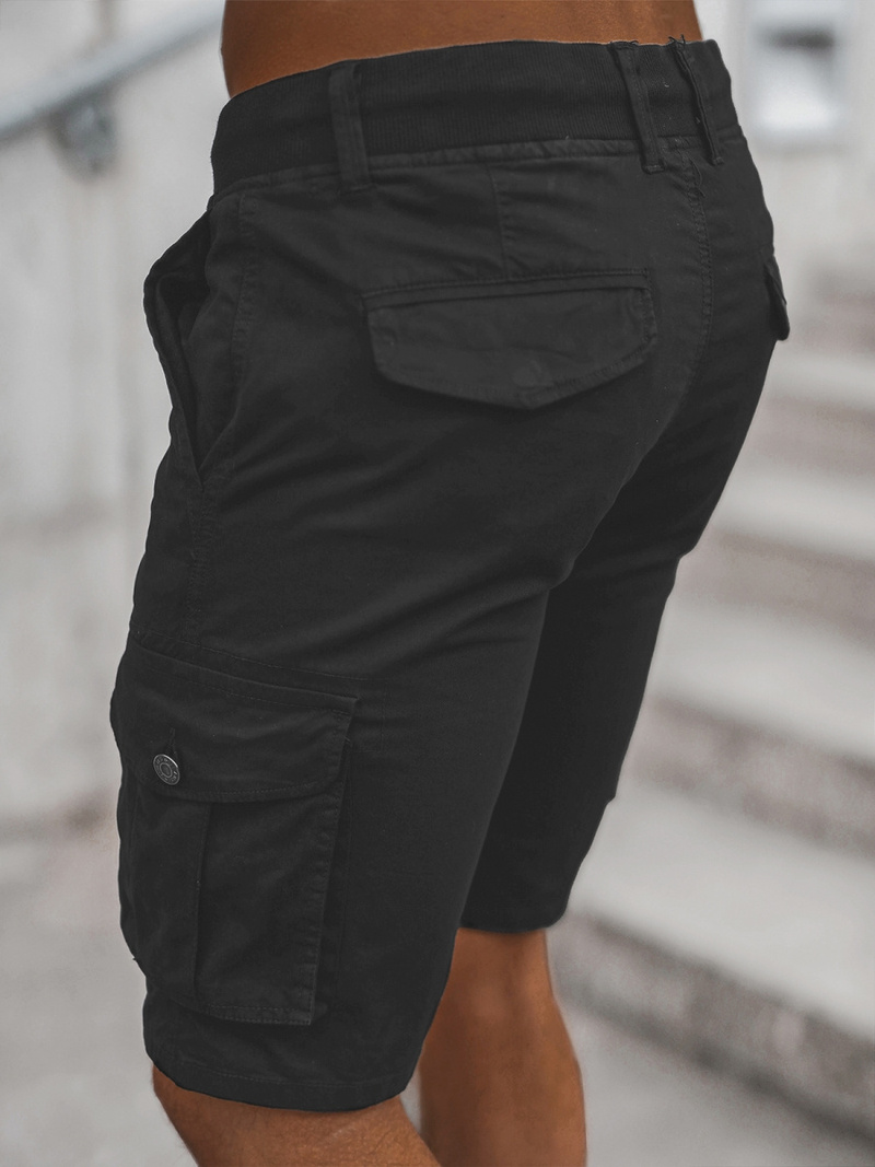 Moške Kratke Hlače Chino Črne OZONEE T/BB70010/1