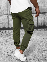 Moške Hlače Chino Jogger Zelene OZONEE NB/MP0105MVZ